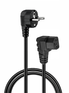 Кабель питания сетевой C13 для компьютера угловой 1.5м Орбита OT-ELS08 Черный